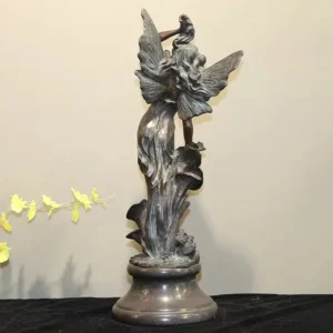 fairy bronze statue