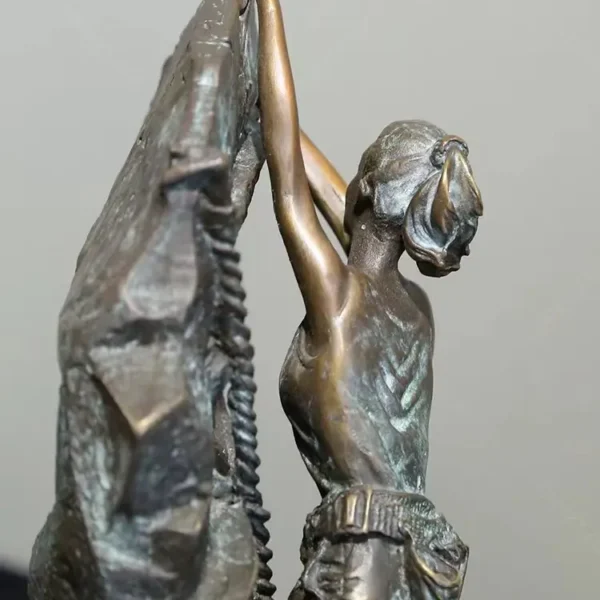 rock climbing statue