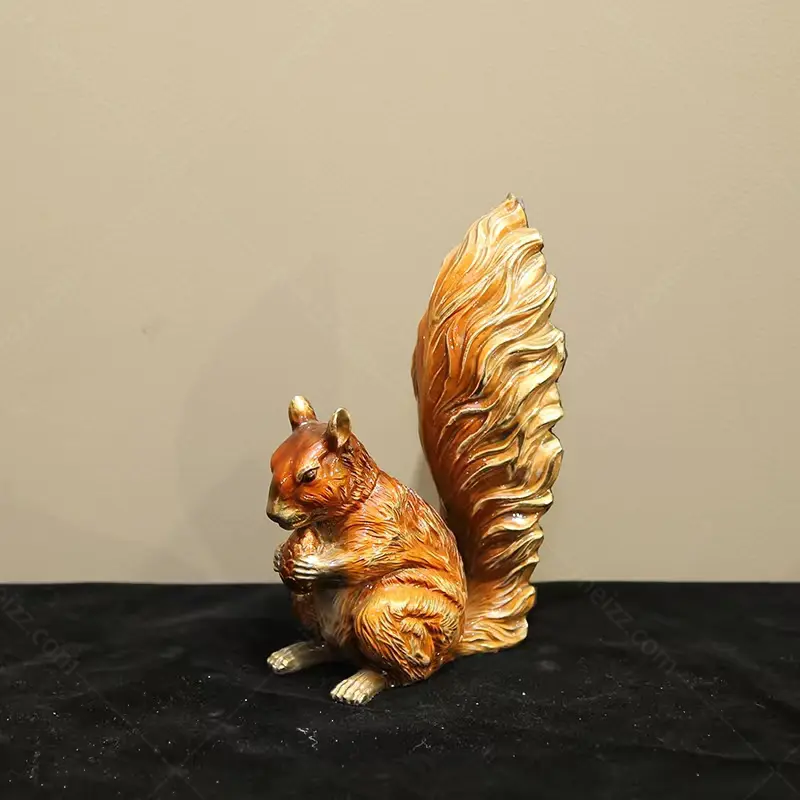 Bronze Squirrel Sculpture
