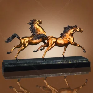 two horses sculpture