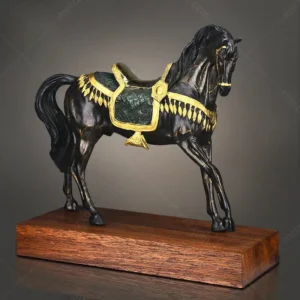 black horse sculpture
