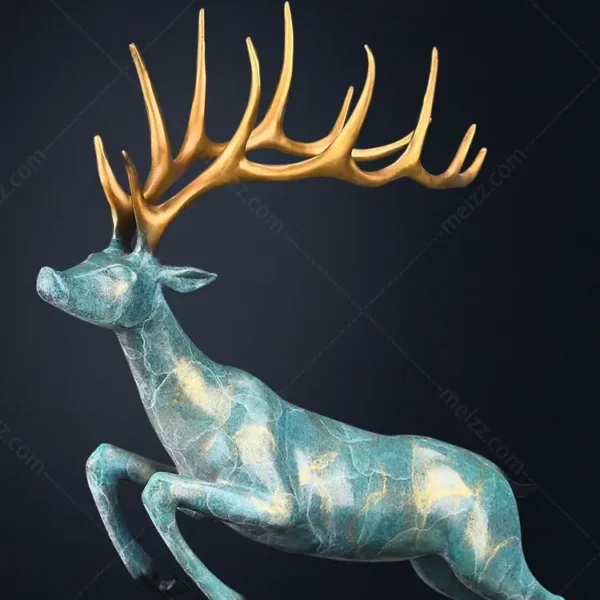 bronze stag and doe