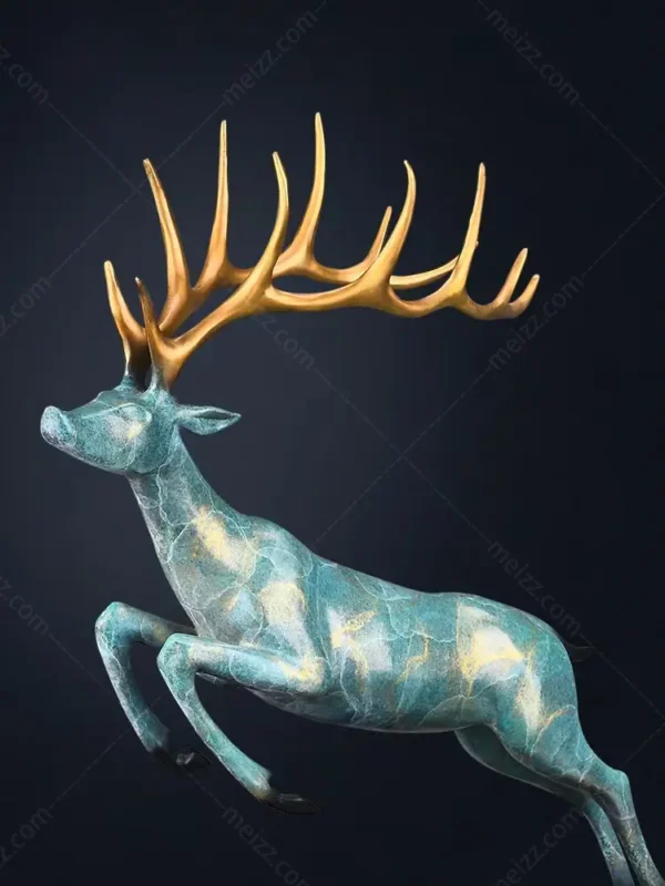 bronze stag and doe
