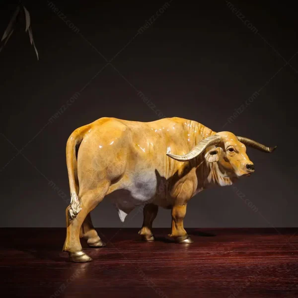 small buffalo statue