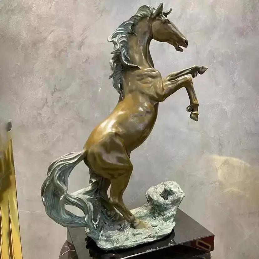 Vintage Brass Horse Statue