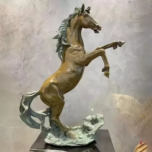 Vintage Brass Horse Statue