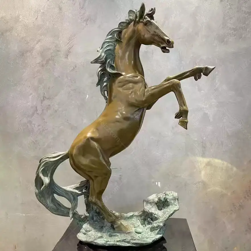 Vintage Brass Horse Statue