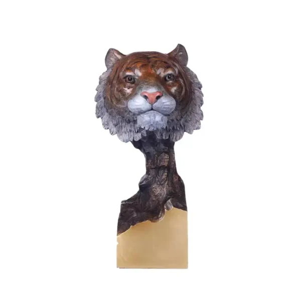 tiger head statue