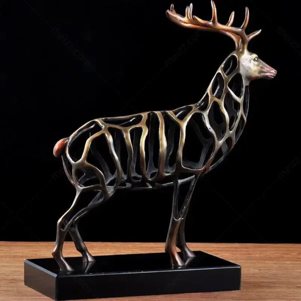 small brass deer figurines