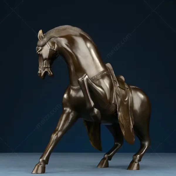 vintage brass horse statue