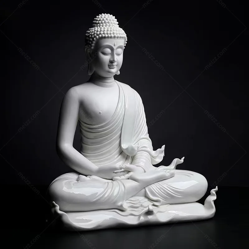 white porcelain buddha statue