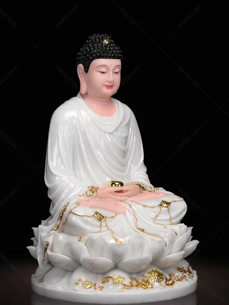 white ceramic buddha statue