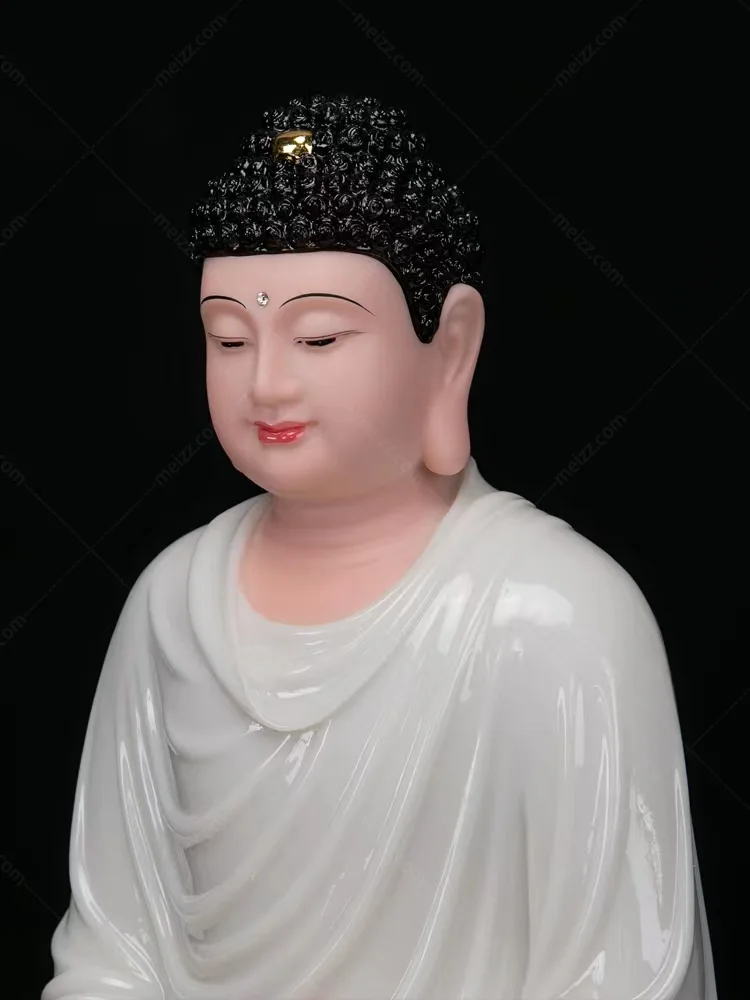 white ceramic buddha statue