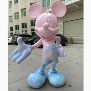 pink mickey mouse statue