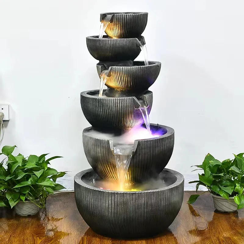 pouring bowls water feature