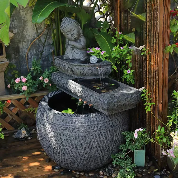 buddha patio fountain