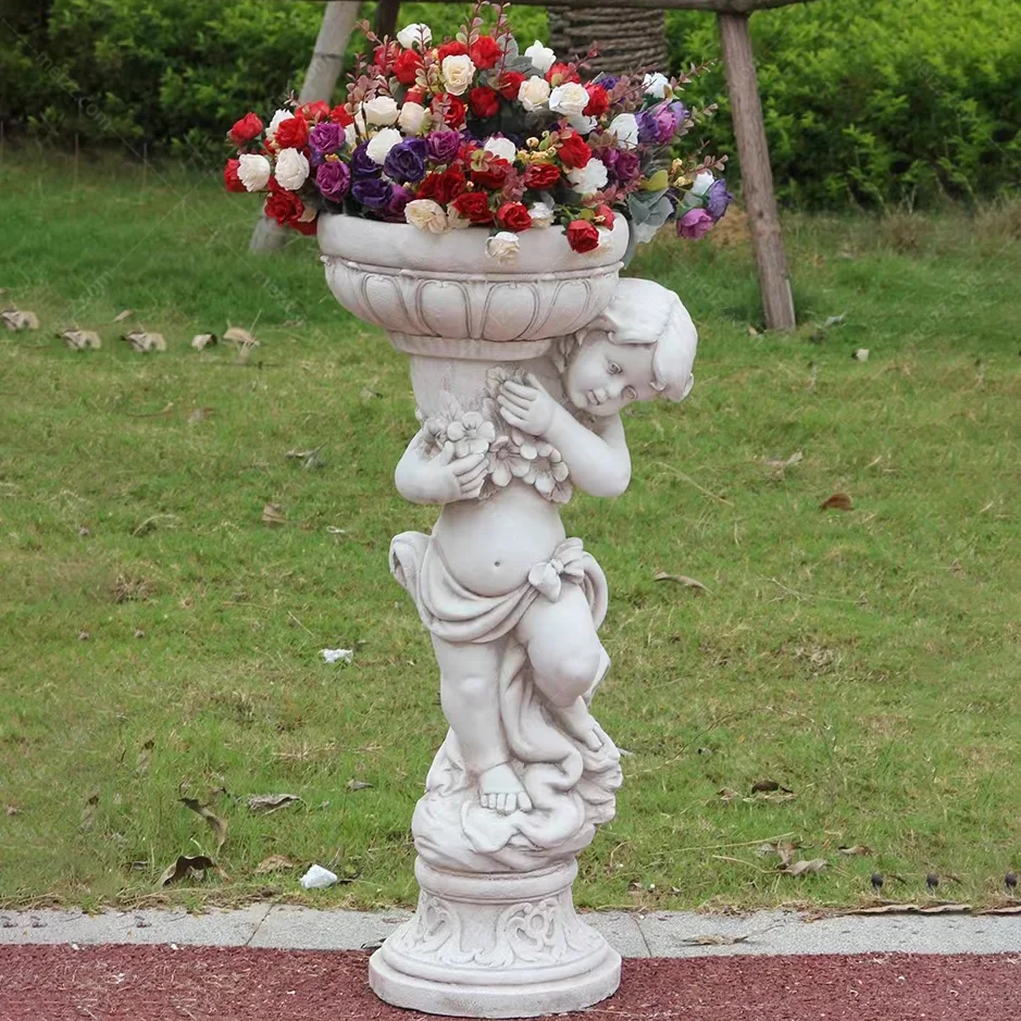 cherub flower pots