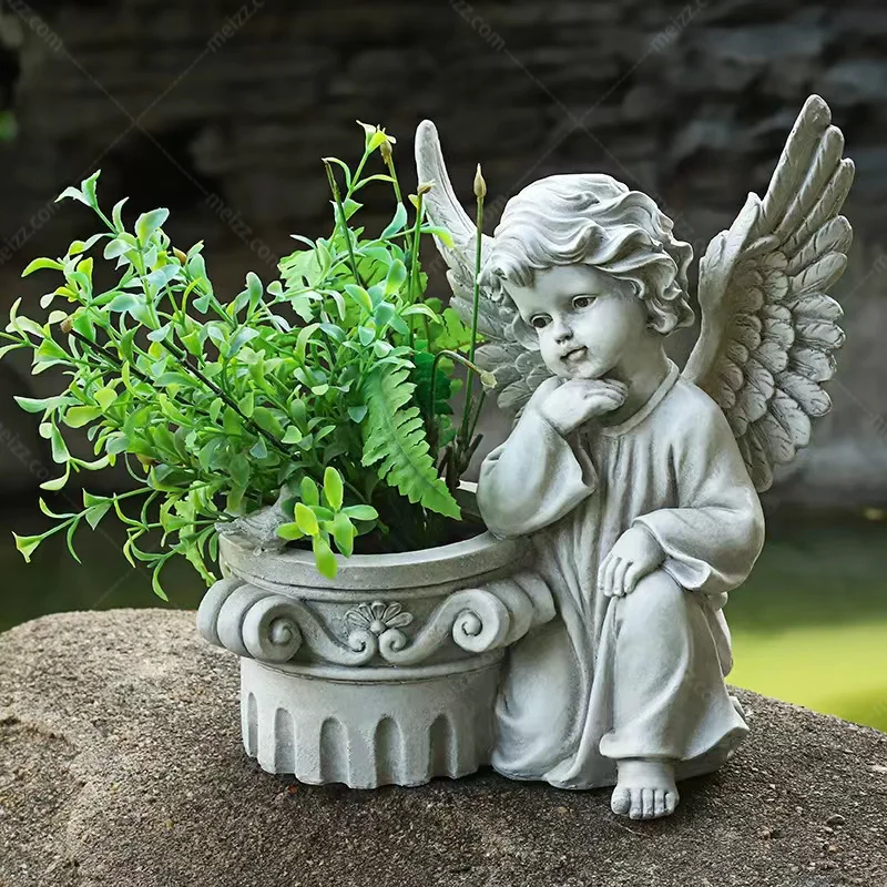 cherub planter pot