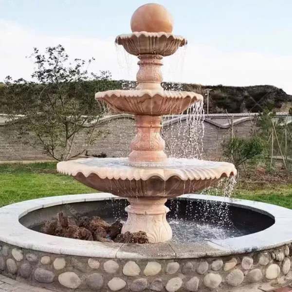 3 tier waterfall fountain