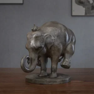 small bronze elephant statue