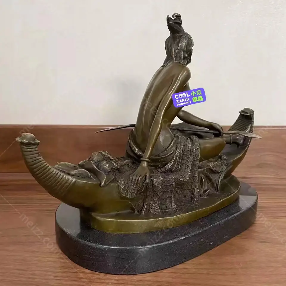 woman on boat statue