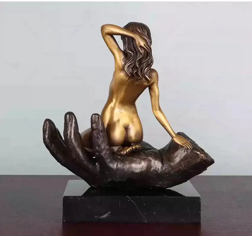 art deco bronze lady figurine