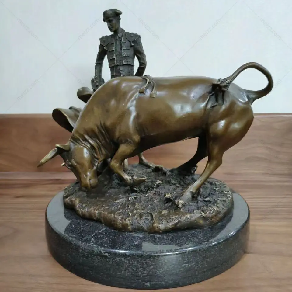 matador and bull statue