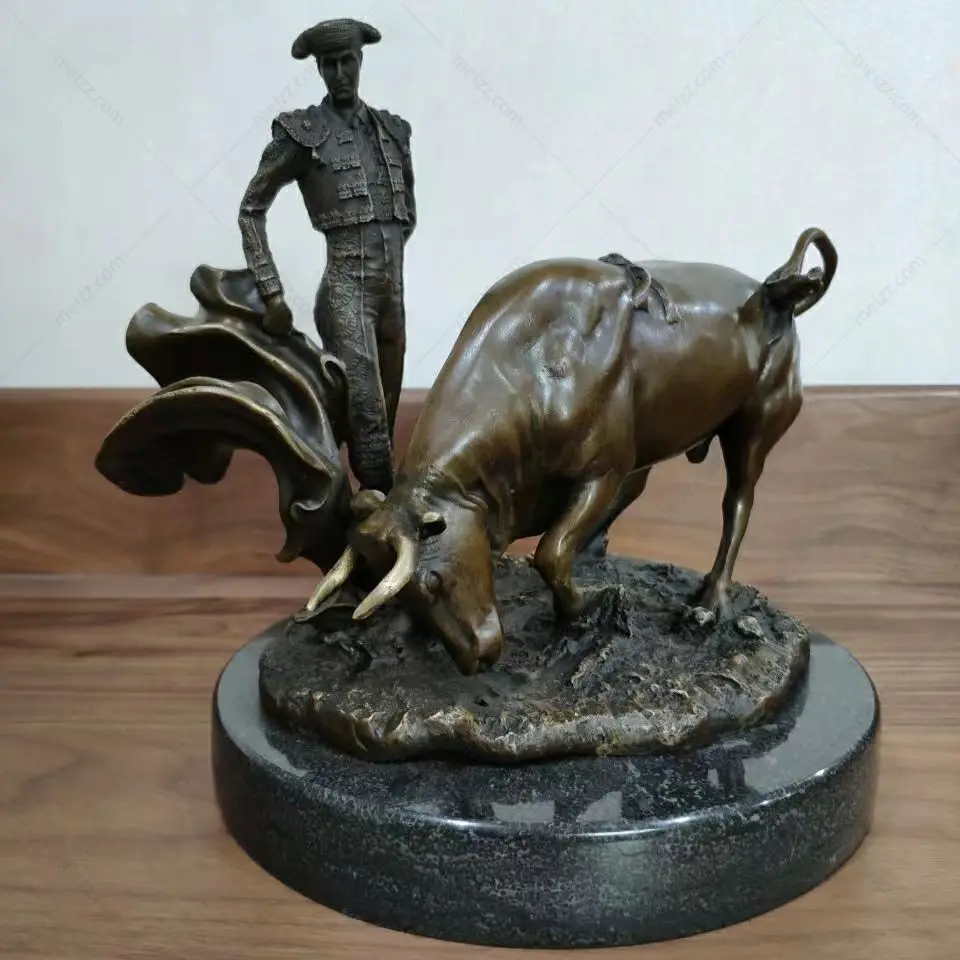 matador and bull statue