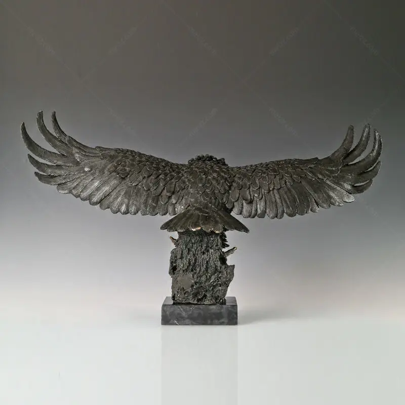 metal flying eagle sculpture