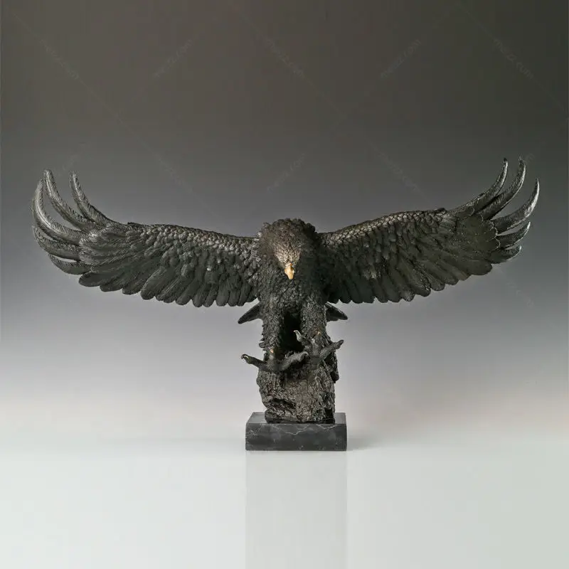 metal flying eagle sculpture