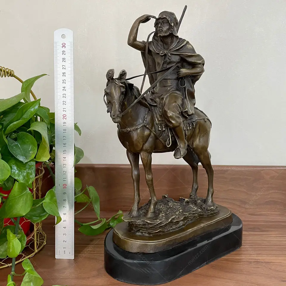 Arab on Horse Bronze Statue
