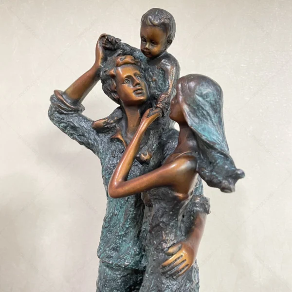 family of three sculpture