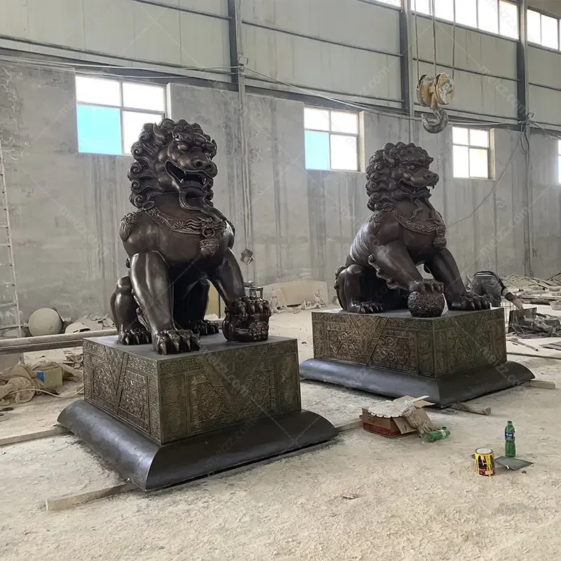 chinese lion garden statue