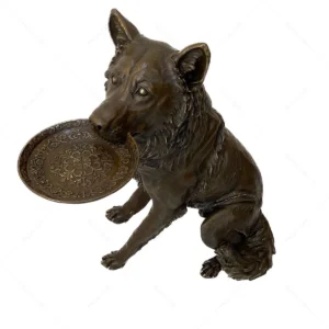 Dog Statue With Tray
