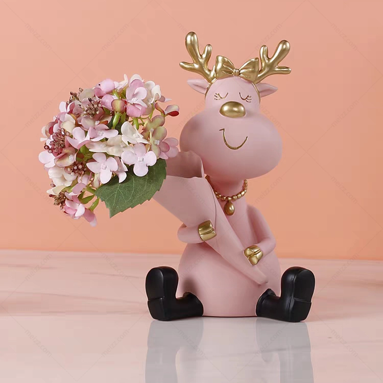 sitting reindeer figurine