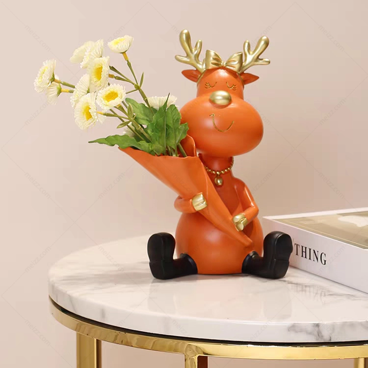 sitting reindeer figurine