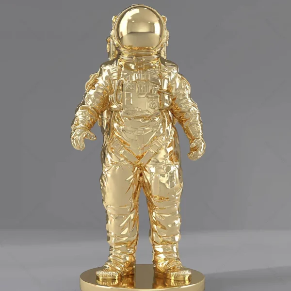 Gold Astronaut Statue