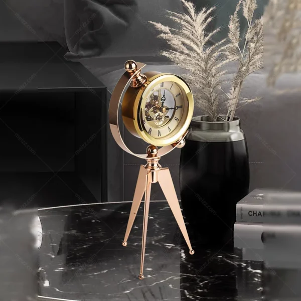 Gold metal clock