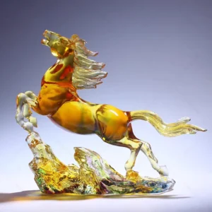 Crystal Horse Sculpture