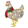 Light Up Christmas Chicken Lawn Ornament