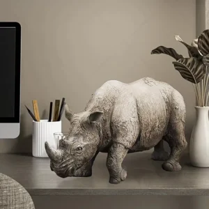 White Rhino Statue