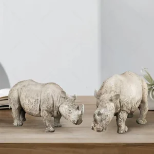 White Rhino Statue