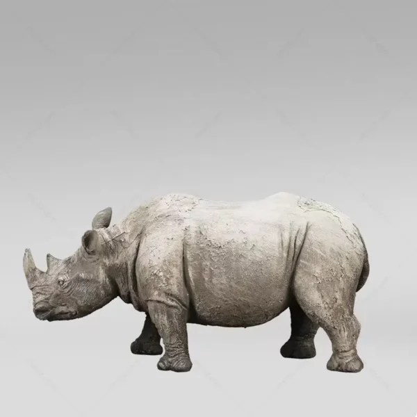 White Rhino Statue