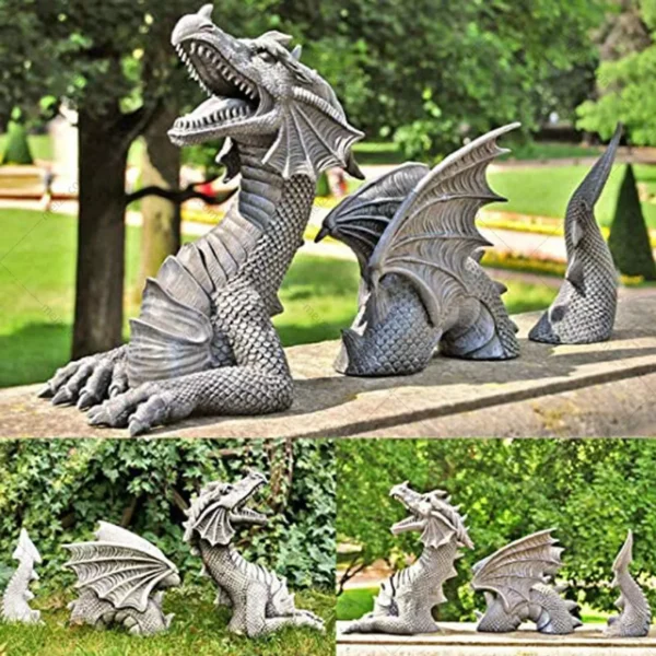 Cement Dragon Statues