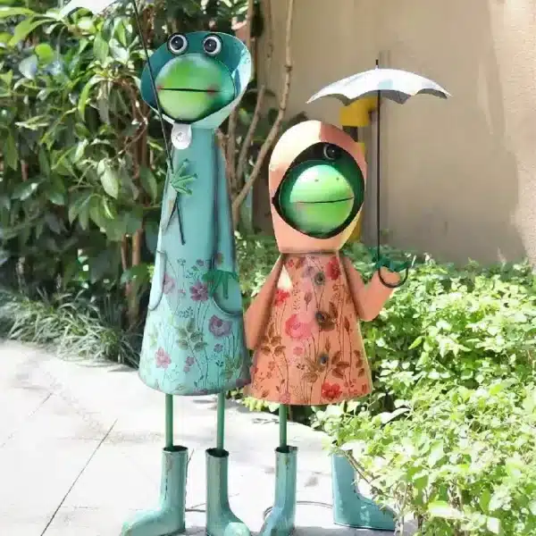 metal frog garden ornaments