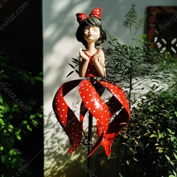 Girl Sculpture Windmill