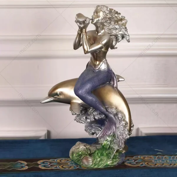 resin mermaid statue