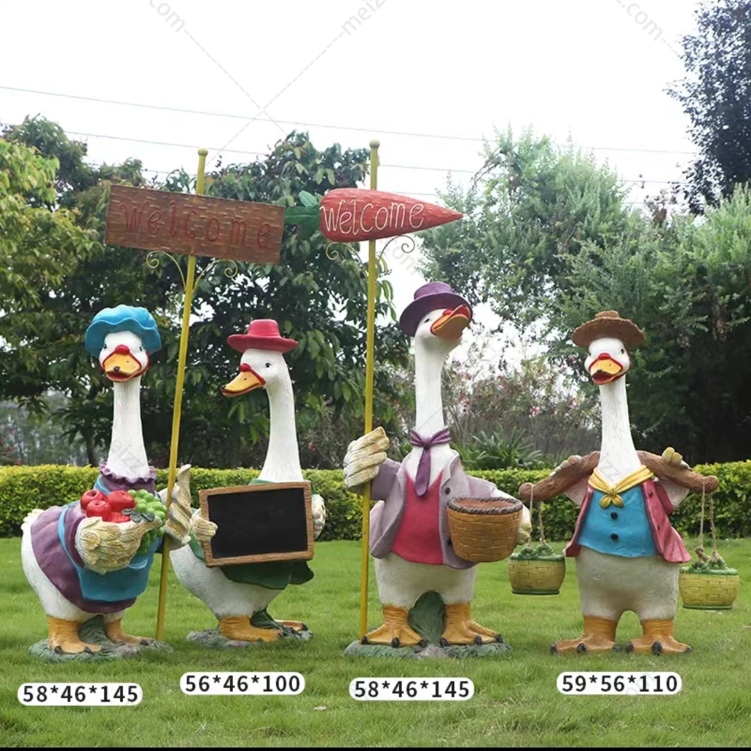 resin duck garden ornaments