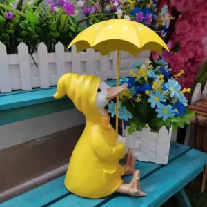 duck with umbrella ornament