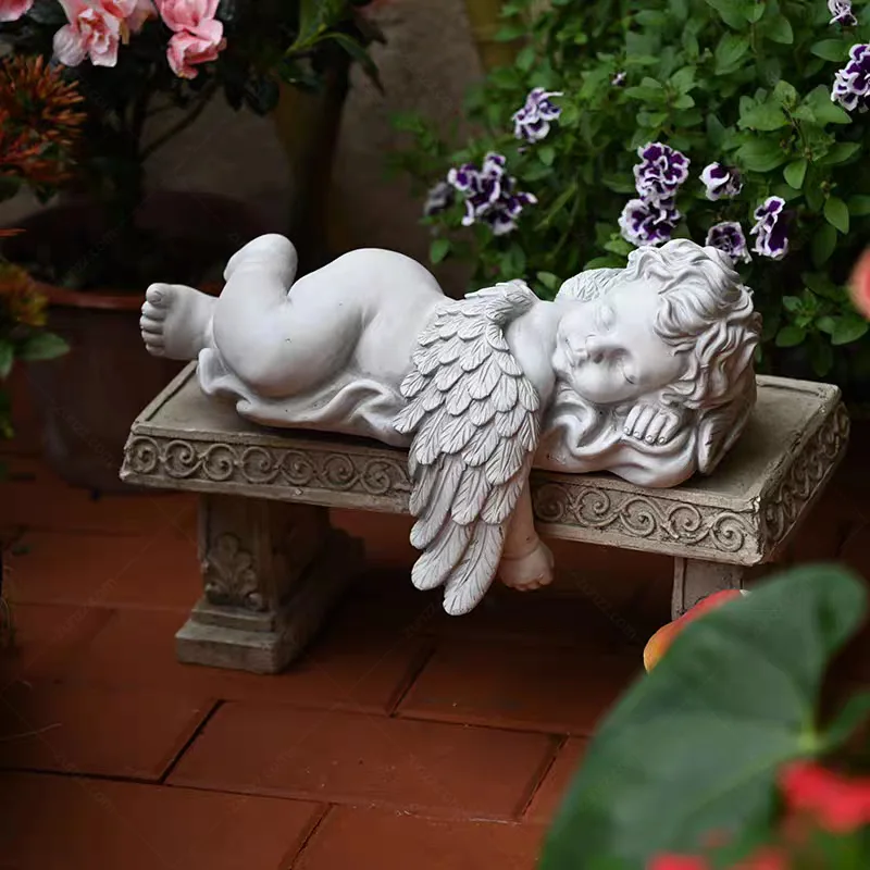 Sleeping Cherub Statue